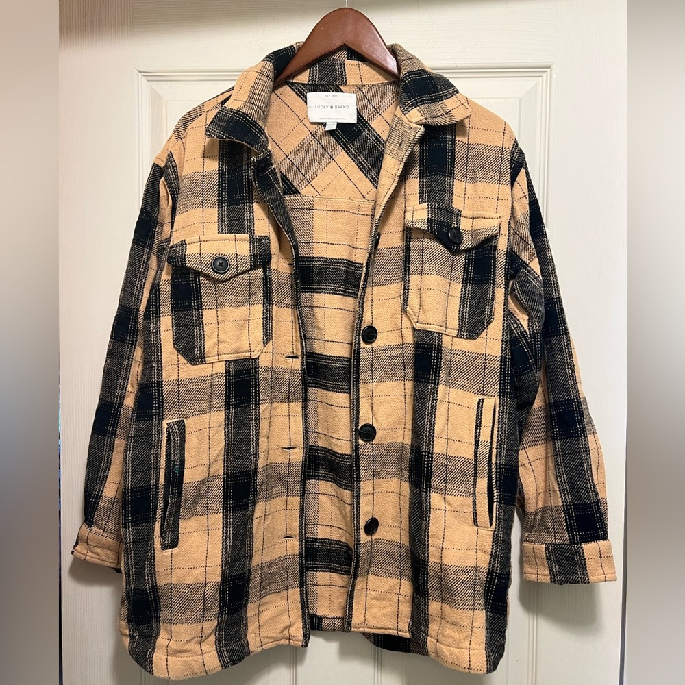 Lucky brand heavy flannel Shacket, shirt jacket